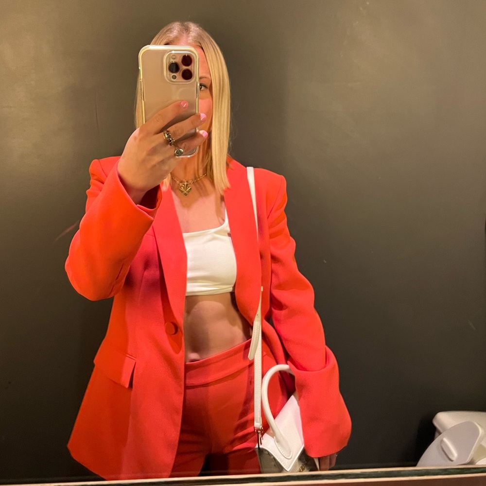 Zara Women’s Blazer and Pant Suit - Orange